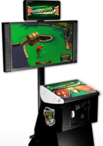 The Power Putt cabinet breaks away from the usual design for ITs cabs